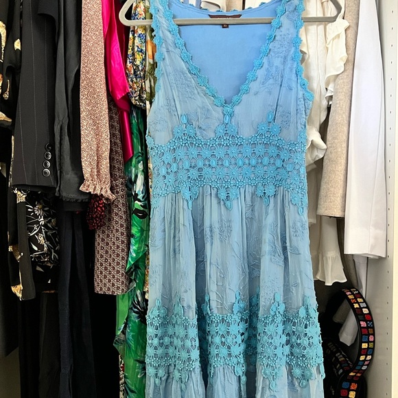 Ranna Gill Veronica Blue Lace Dress from Anthropologie - Picture 3 of 8